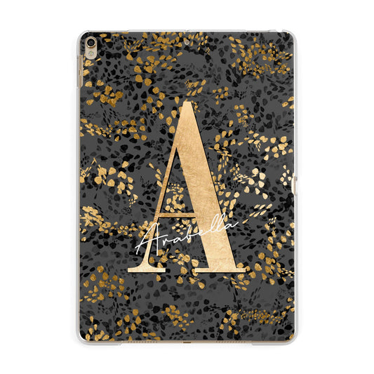 Personalised Grey Gold Cheetah Apple iPad Gold Case