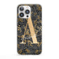 Personalised Grey Gold Cheetah iPhone 13 Pro Clear Bumper Case