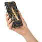 Personalised Grey Gold Cheetah iPhone X Bumper Case on Silver iPhone Alternative Image 2