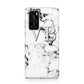 Personalised Grey Initialed Marble Heart Huawei P40 Phone Case
