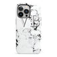 Personalised Grey Initialed Marble Heart iPhone 13 Pro Full Wrap 3D Tough Case