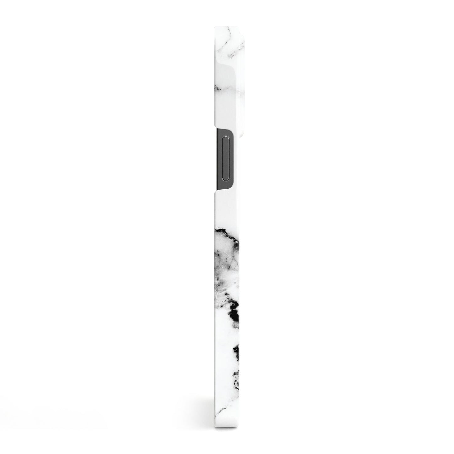 Personalised Grey Initialed Marble Heart iPhone 13 Pro Max Side Image 3D Snap Case