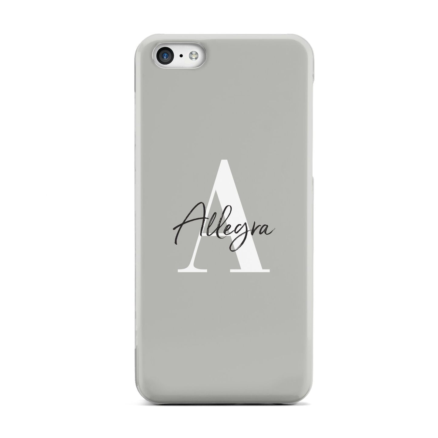 Personalised Grey Initials And Name Apple iPhone 5c Case