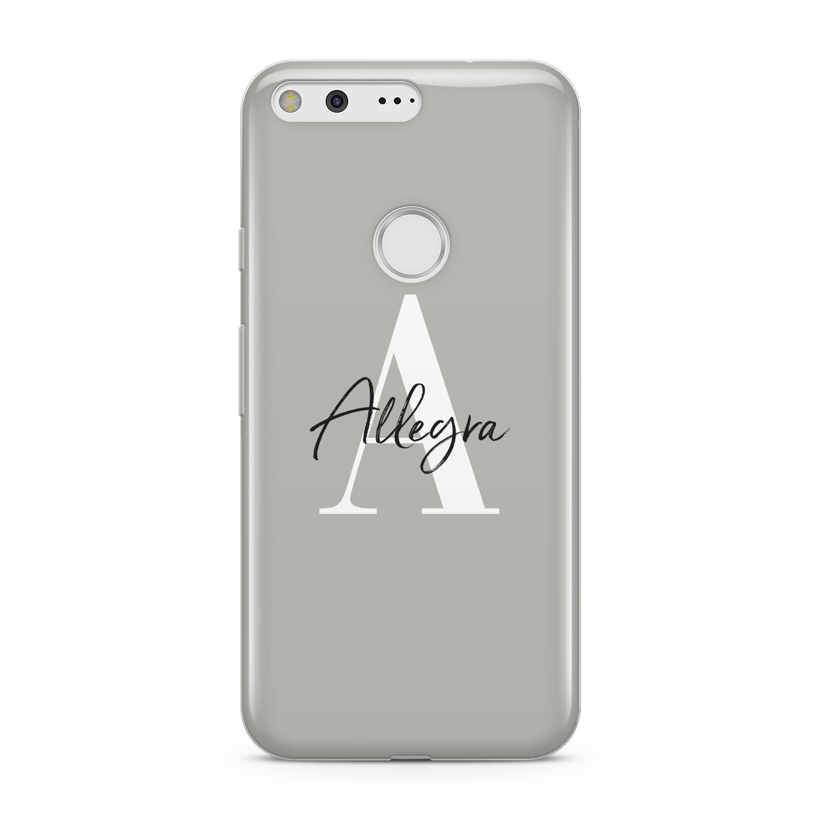Personalised Grey Initials And Name Google Pixel Case
