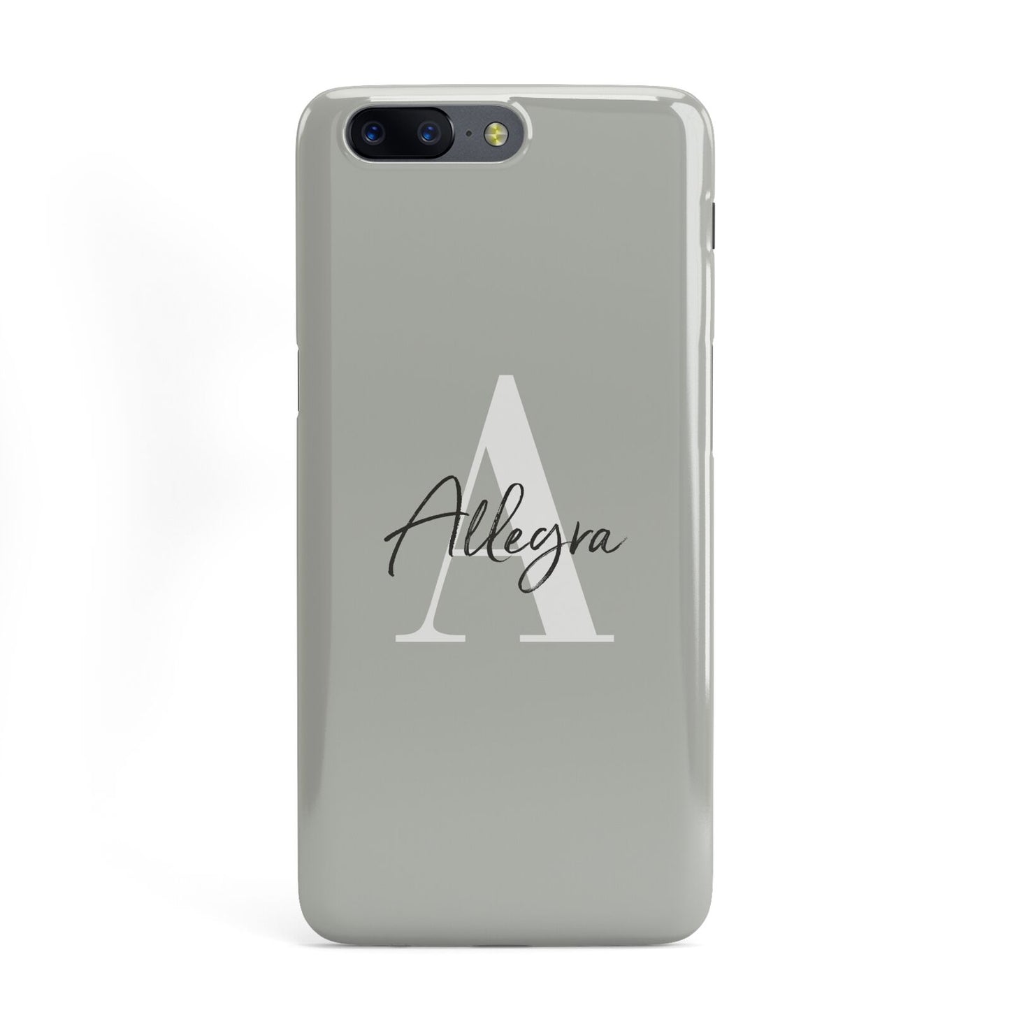 Personalised Grey Initials And Name OnePlus Case