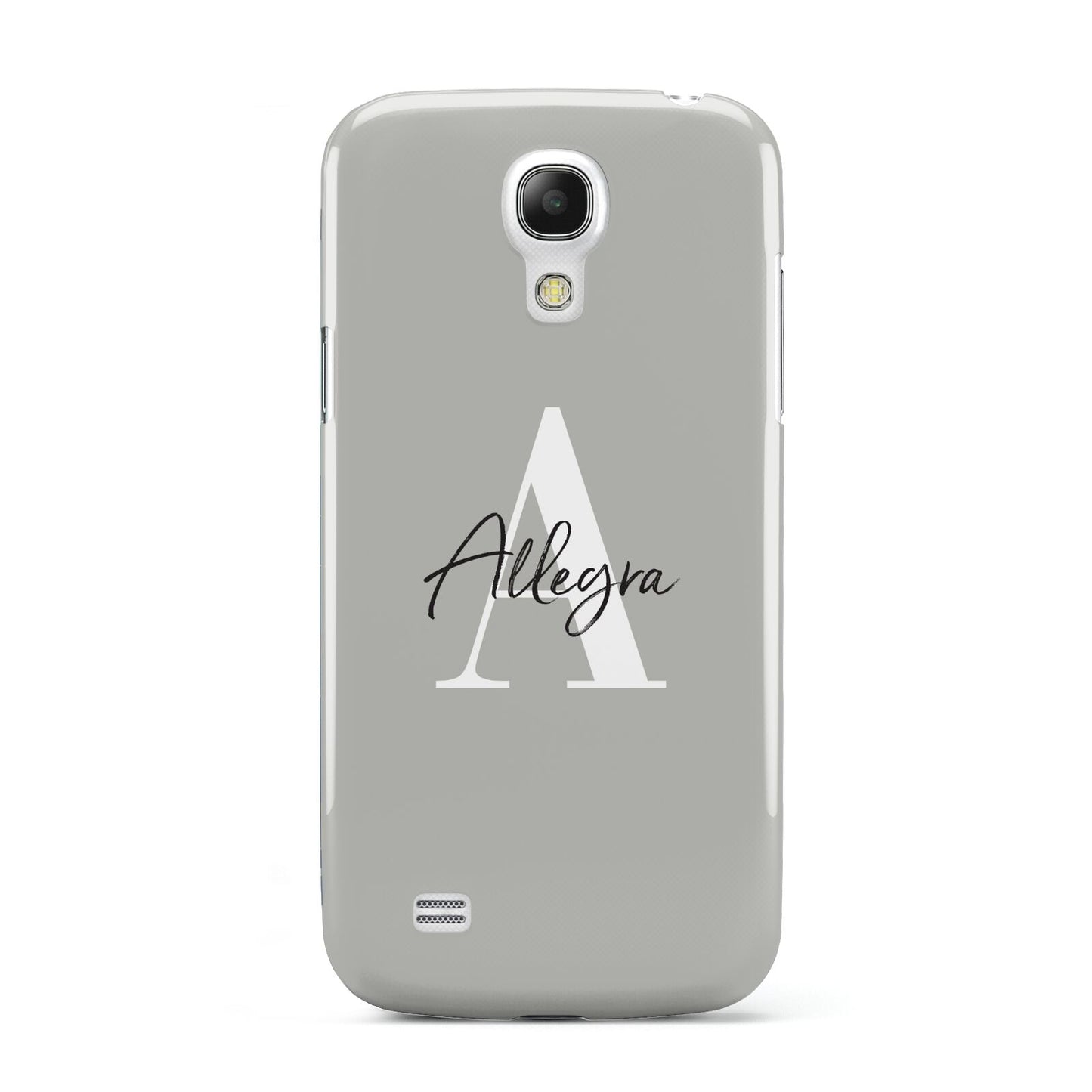 Personalised Grey Initials And Name Samsung Galaxy S4 Mini Case