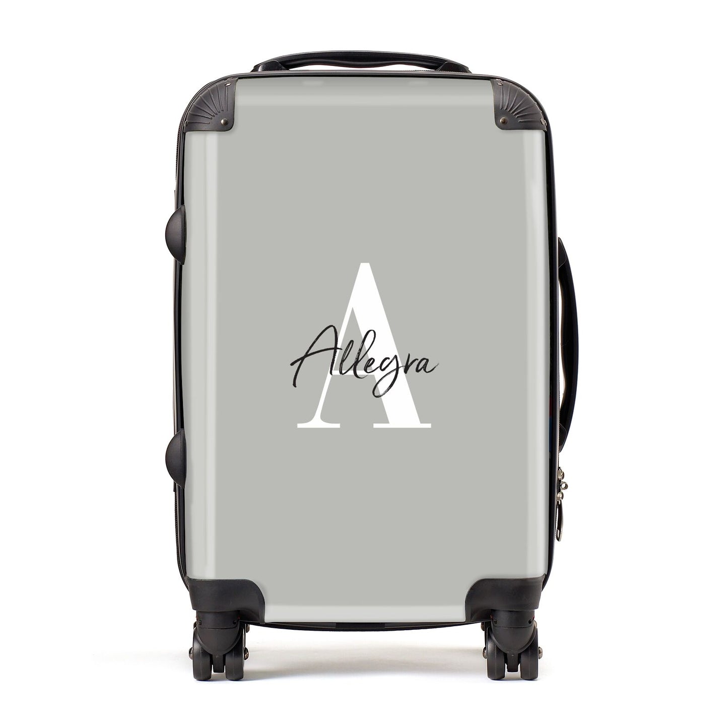 Personalised Grey Initials And Name Suitcase