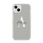 Personalised Grey Initials And Name iPhone 14 Plus Glitter Tough Case Starlight