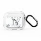 Personalised Grey Initials Heart Marble AirPods Clear Case 3rd Gen