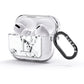 Personalised Grey Initials Heart Marble AirPods Glitter Case 3rd Gen Side Image