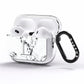 Personalised Grey Initials Heart Marble AirPods Pro Clear Case Side Image