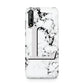 Personalised Grey Initials Heart Marble Huawei Enjoy 10s Phone Case