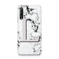 Personalised Grey Initials Heart Marble Huawei P Smart Pro 2019