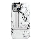Personalised Grey Initials Heart Marble iPhone 13 Mini Full Wrap 3D Tough Case