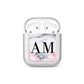 Personalised Grey Inset Marble Initials AirPods Case