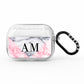 Personalised Grey Inset Marble Initials AirPods Pro Glitter Case