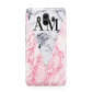 Personalised Grey Inset Marble Initials Huawei Mate 10 Protective Phone Case