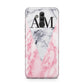 Personalised Grey Inset Marble Initials Huawei Mate 20 Lite