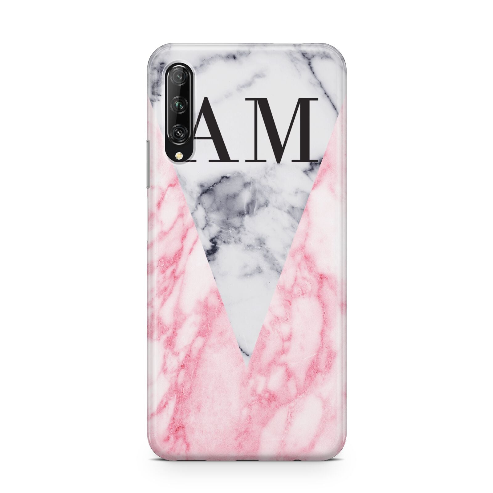 Personalised Grey Inset Marble Initials Huawei P Smart Pro 2019