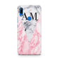 Personalised Grey Inset Marble Initials Huawei P Smart Z