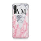 Personalised Grey Inset Marble Initials Huawei P20 Pro Phone Case
