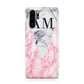 Personalised Grey Inset Marble Initials Huawei P30 Pro Phone Case