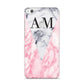 Personalised Grey Inset Marble Initials Huawei P8 Lite Case