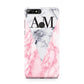 Personalised Grey Inset Marble Initials Huawei Y7 2018