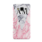 Personalised Grey Inset Marble Initials Samsung Galaxy A3 Case