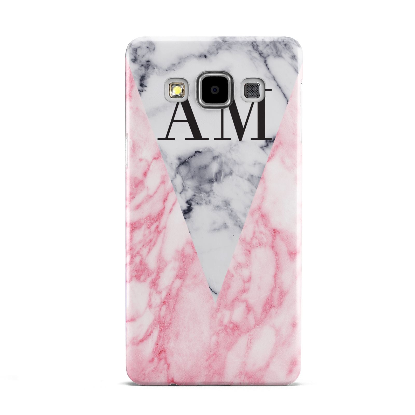 Personalised Grey Inset Marble Initials Samsung Galaxy A5 Case