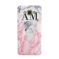 Personalised Grey Inset Marble Initials Samsung Galaxy A8 Case