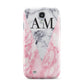 Personalised Grey Inset Marble Initials Samsung Galaxy S4 Case