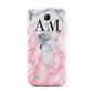 Personalised Grey Inset Marble Initials Samsung Galaxy S4 Mini Case
