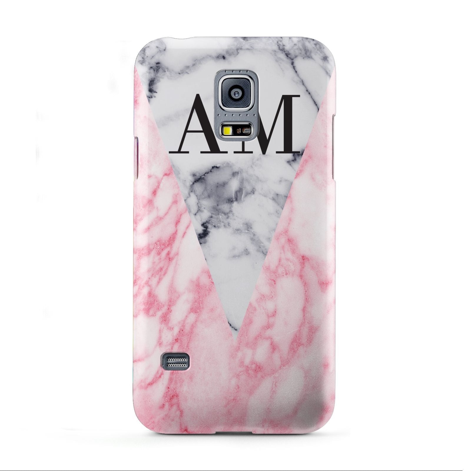 Personalised Grey Inset Marble Initials Samsung Galaxy S5 Mini Case