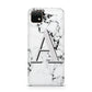 Personalised Grey Large Initial Marble Huawei Enjoy 20 Phone Case