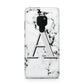 Personalised Grey Large Initial Marble Huawei Mate 20 Phone Case