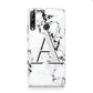 Personalised Grey Large Initial Marble Huawei P40 Lite E Phone Case