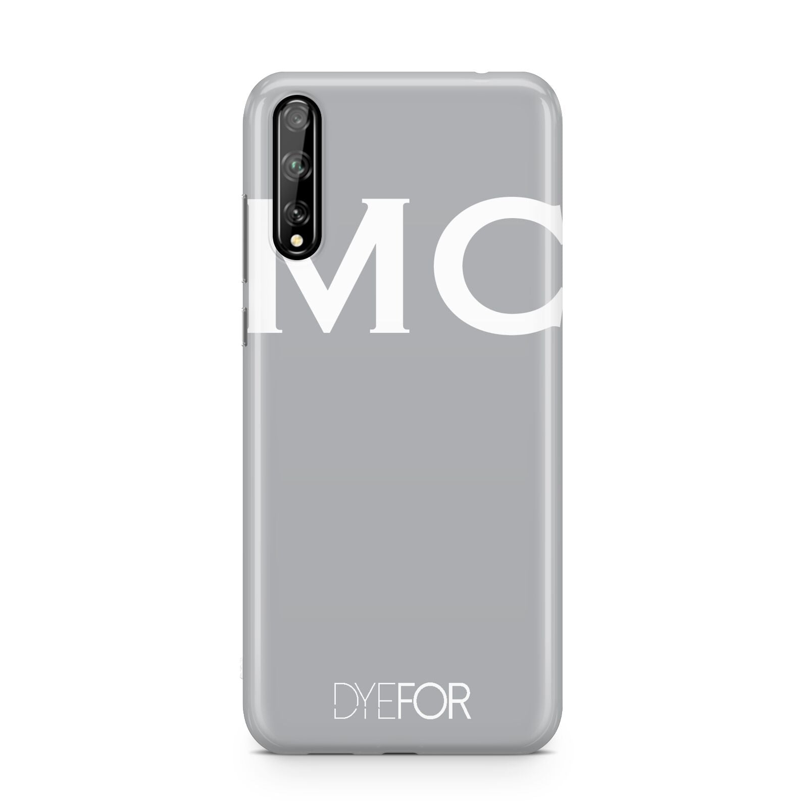 Personalised Grey White Initial Huawei Enjoy 10s Phone Case