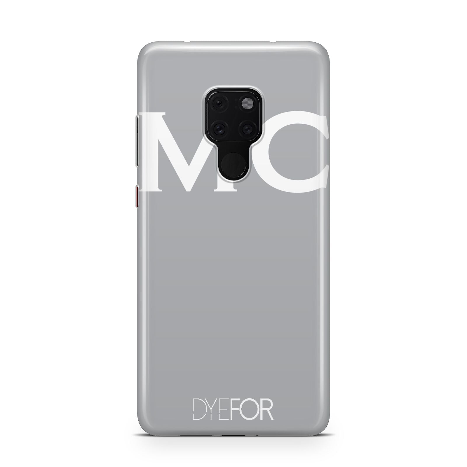 Personalised Grey White Initial Huawei Mate 20 Phone Case