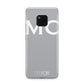 Personalised Grey White Initial Huawei Mate 20 Pro Phone Case