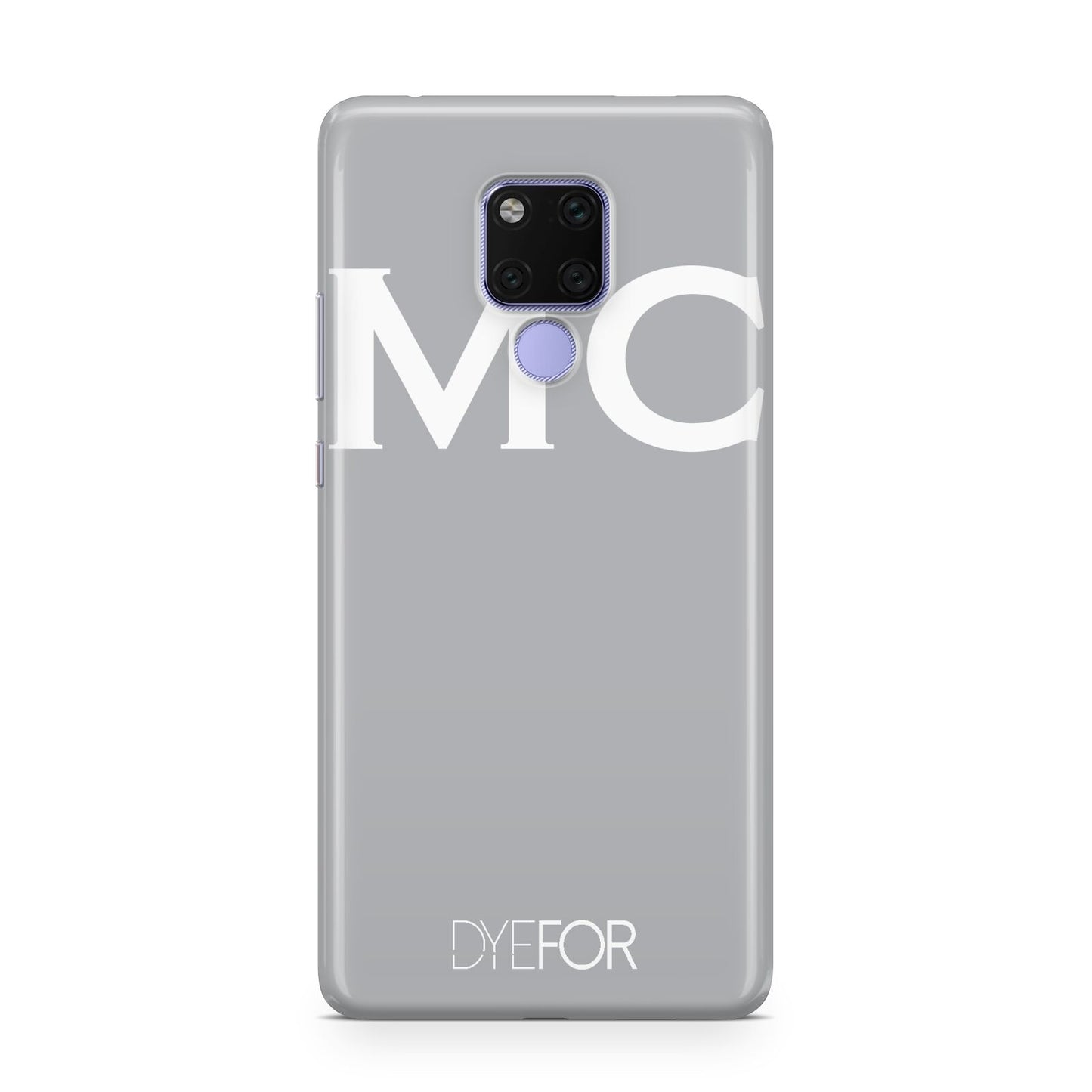 Personalised Grey White Initial Huawei Mate 20X Phone Case