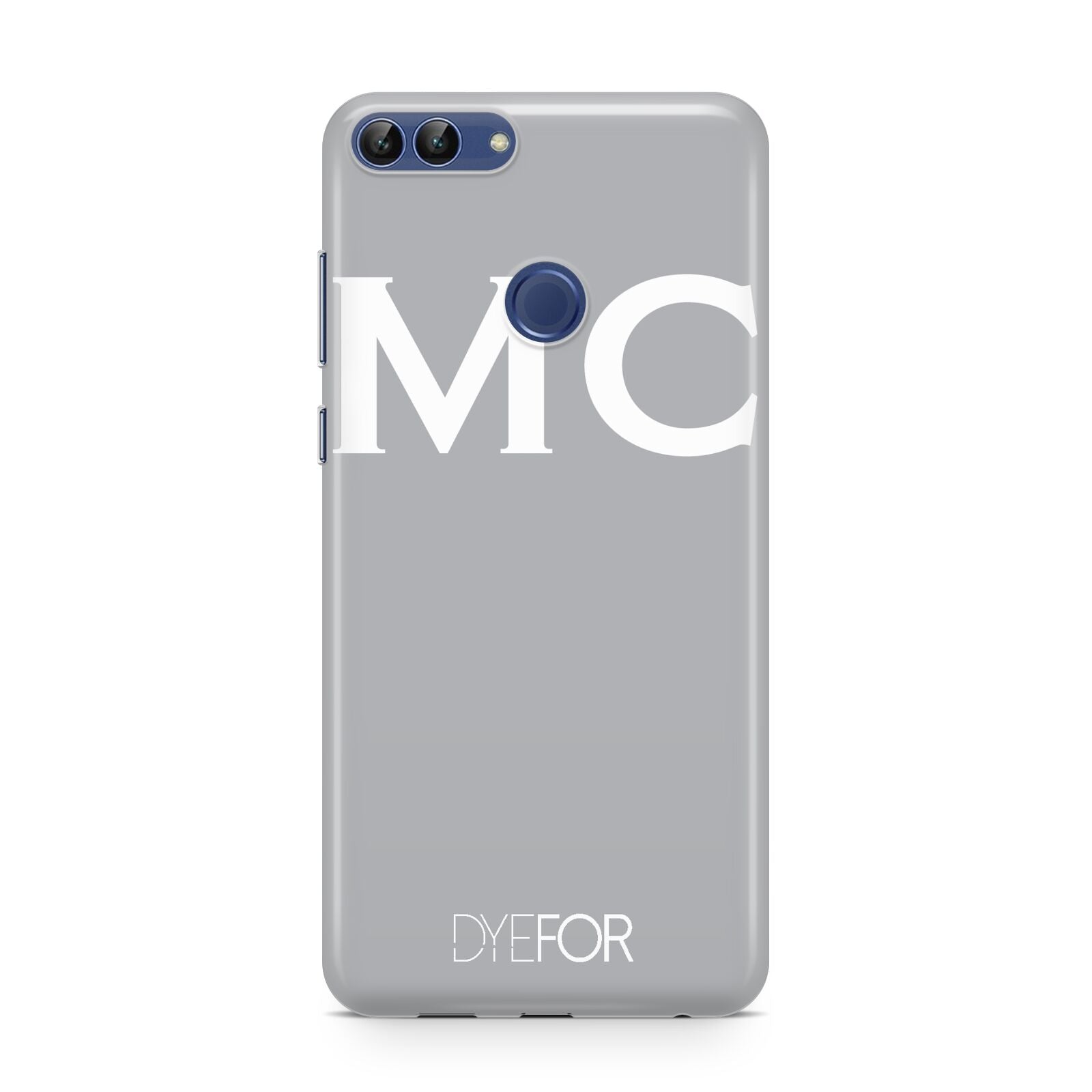 Personalised Grey White Initial Huawei P Smart Case