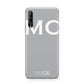 Personalised Grey White Initial Huawei P Smart Pro 2019