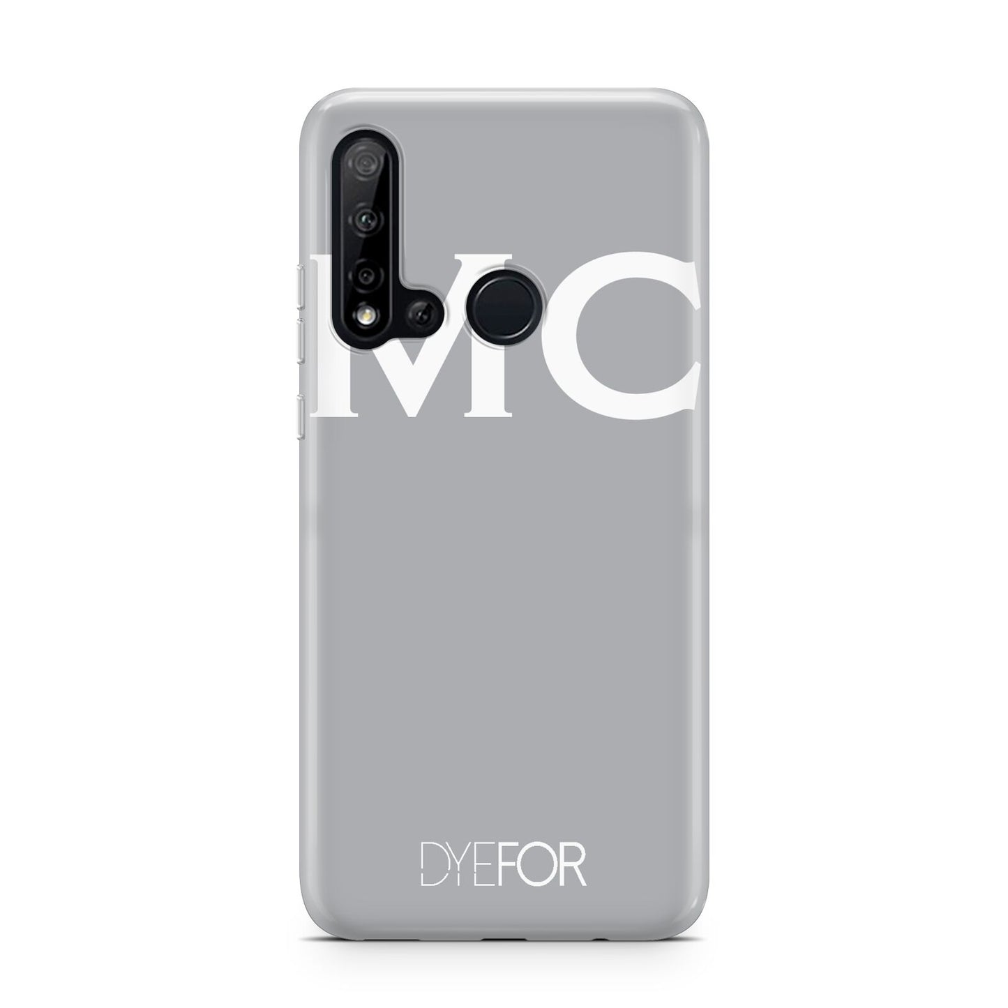 Personalised Grey White Initial Huawei P20 Lite 5G Phone Case