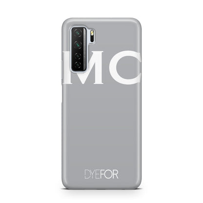 Personalised Grey White Initial Huawei P40 Lite 5G Phone Case