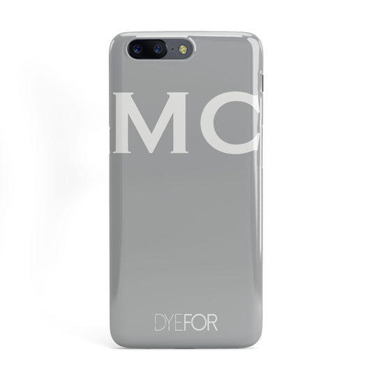 Personalised Grey White Initial OnePlus Case