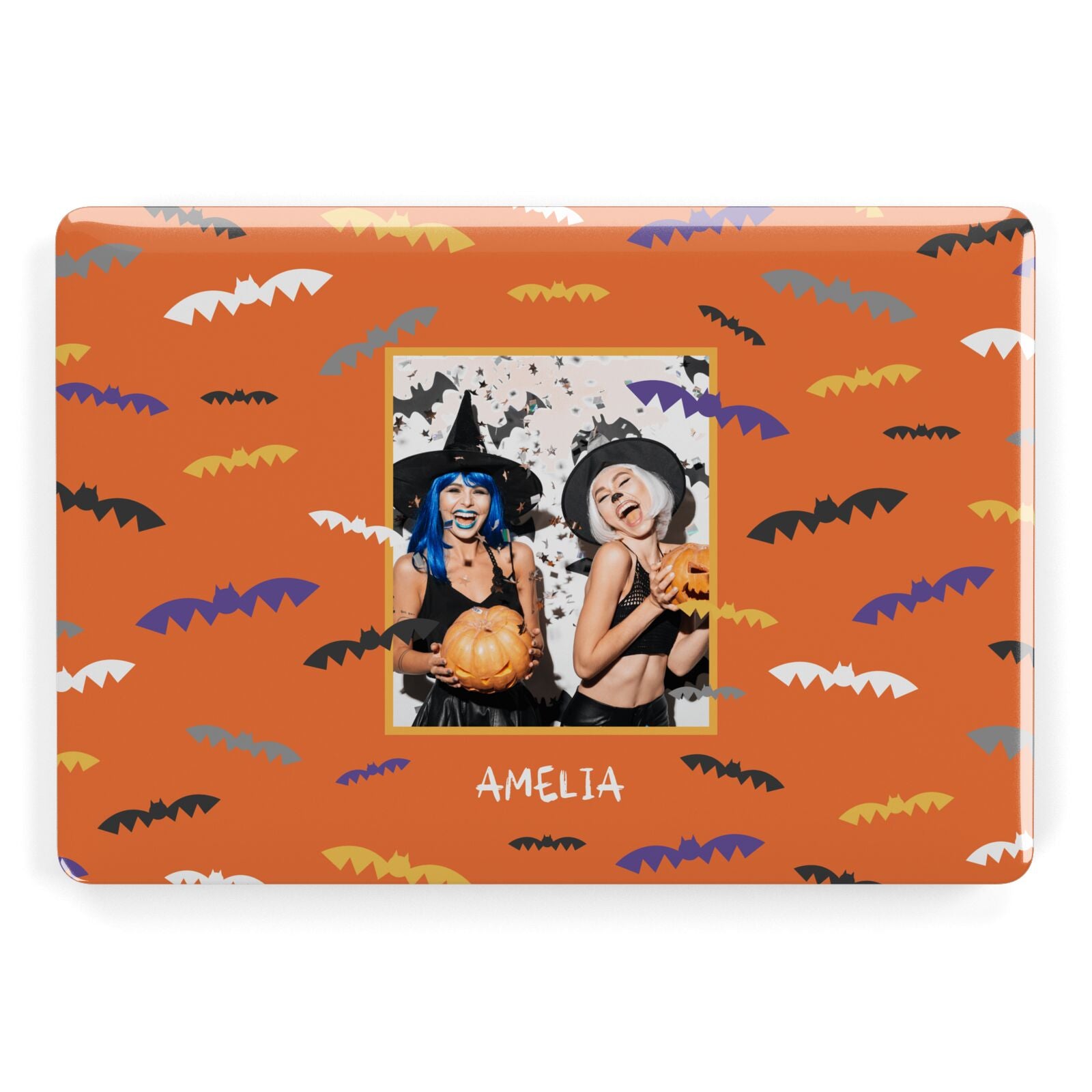 Personalised Halloween Bats Photo Upload Apple MacBook Case