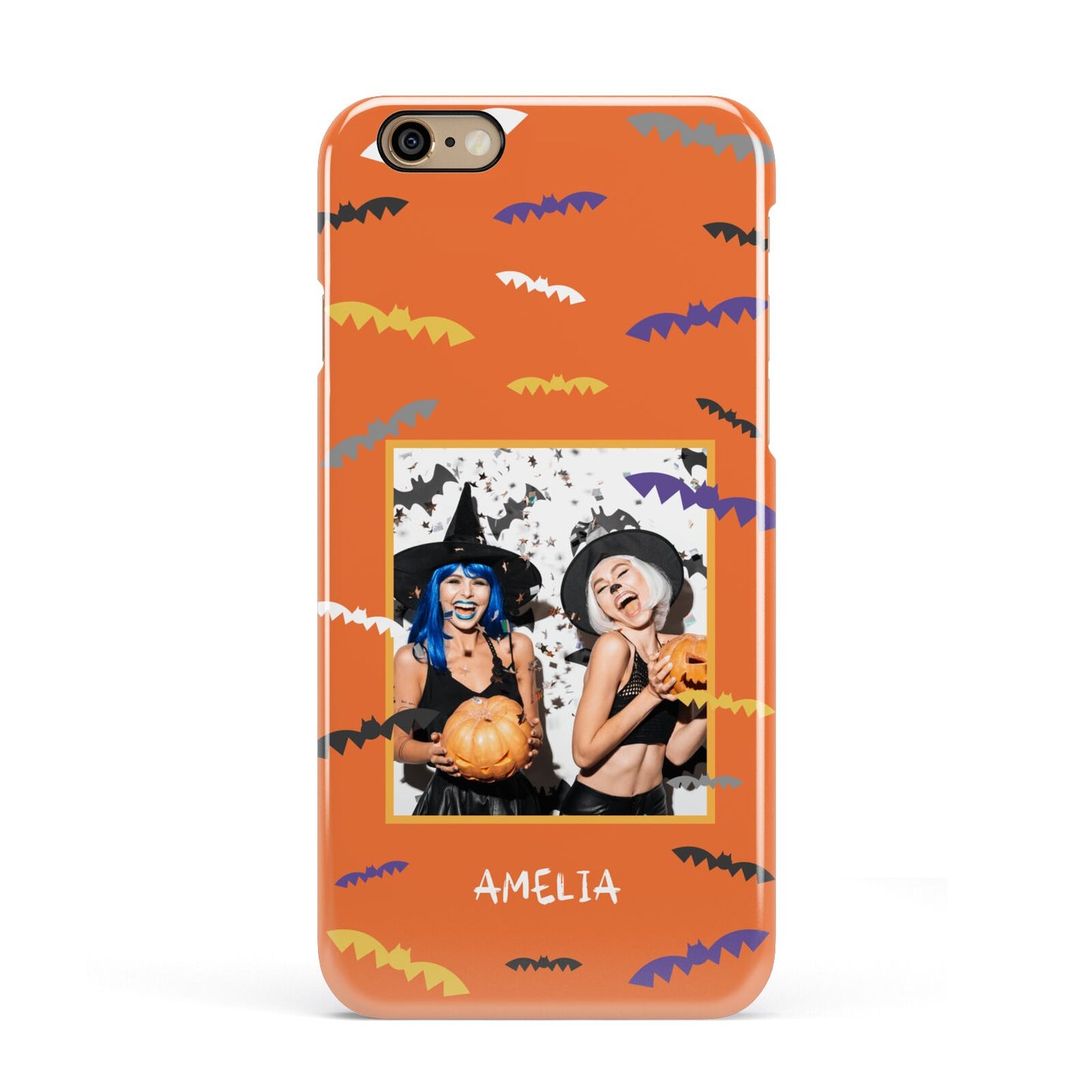 Personalised Halloween Bats Photo Upload Apple iPhone 6 3D Snap Case