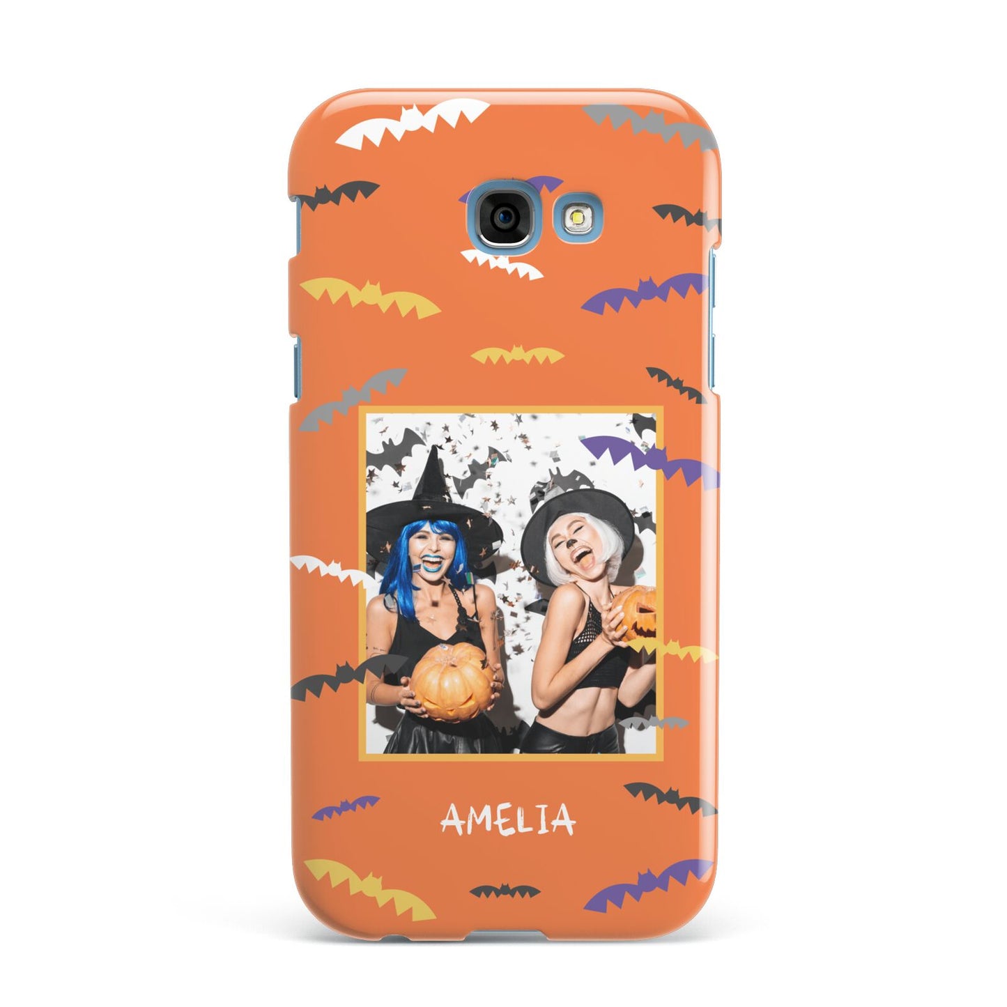 Personalised Halloween Bats Photo Upload Samsung Galaxy A7 2017 Case