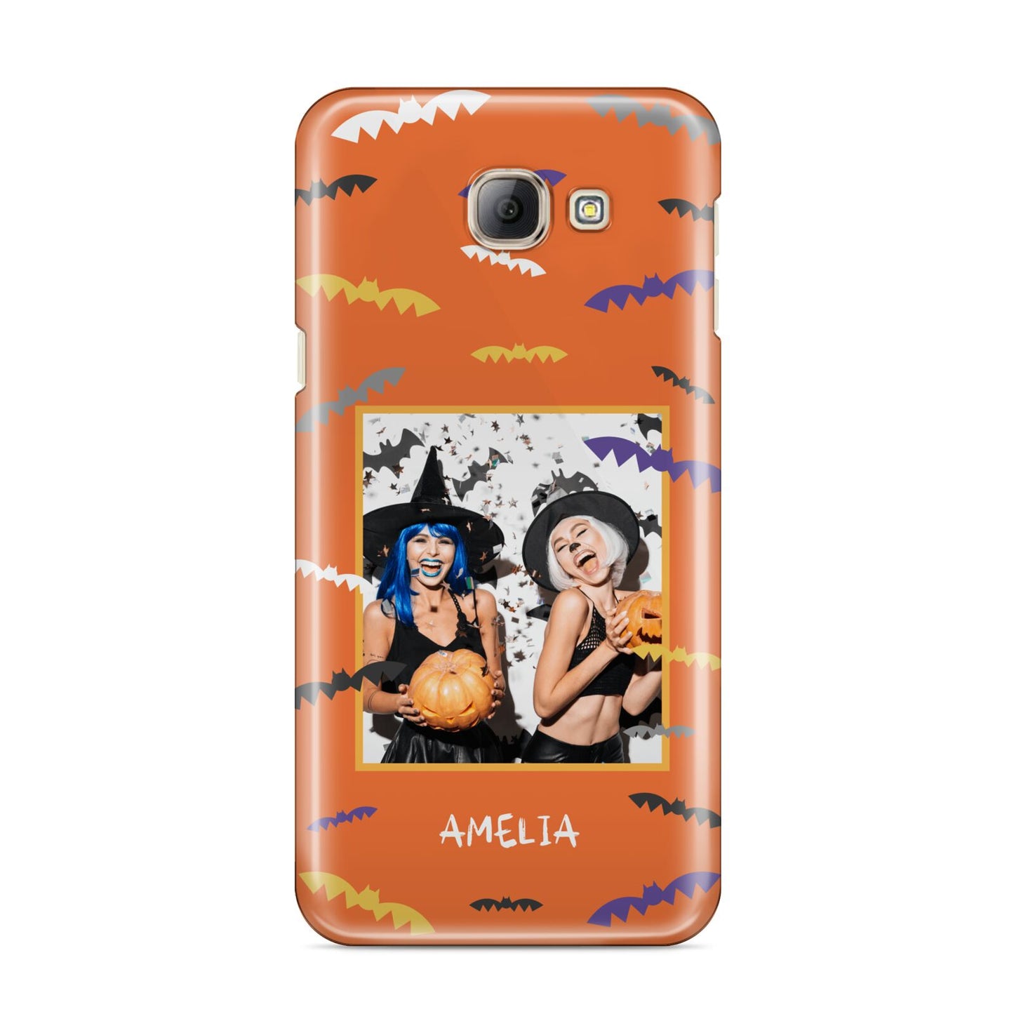 Personalised Halloween Bats Photo Upload Samsung Galaxy A8 2016 Case